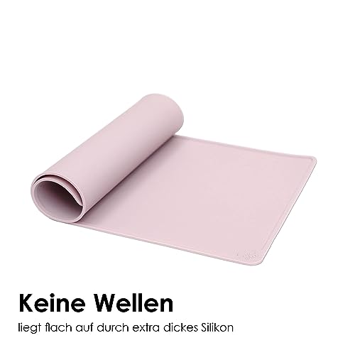 Tapis de gamelle pour chat LucyBalu en silicone anthracite XL antidérapant