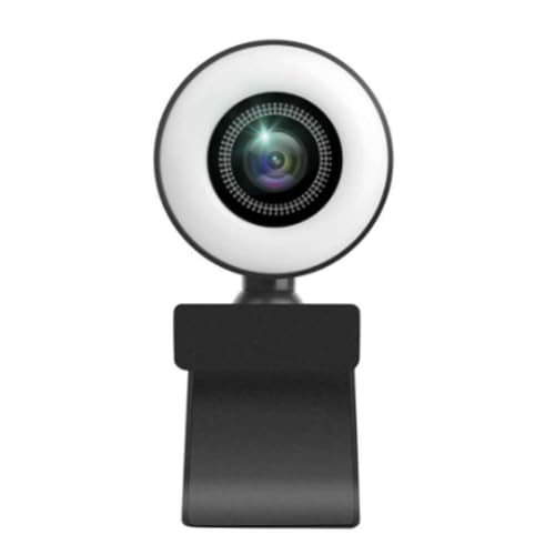 Staeekkzy Cámara Web 1080P con Control de Luz, Full HD, 8 MP, para PC, Portátil, Enfoque Automático, Transmisión en, Flexible y con Micrófono.