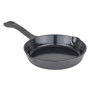 VIKING Culinary Enamel Cast Iron, 8 inch Fry Pan, Black (40351-1108)