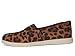 TOMS Women's Alpargata Classic Slip On Espadrille, Leather Upper, CloudBound Insole, Easy On and Off, Brown Sugar Leopard Suede, 8