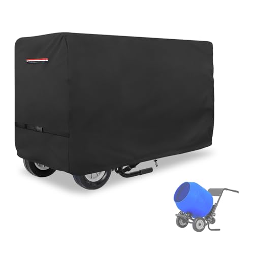 Outdoor Concrete Mixer Cover,Heavy Duty Waterproof Cement Mixers Cover,Made of Heavy-Duty 600D Oxford, All Weather Cement Mixer Covers(50.5