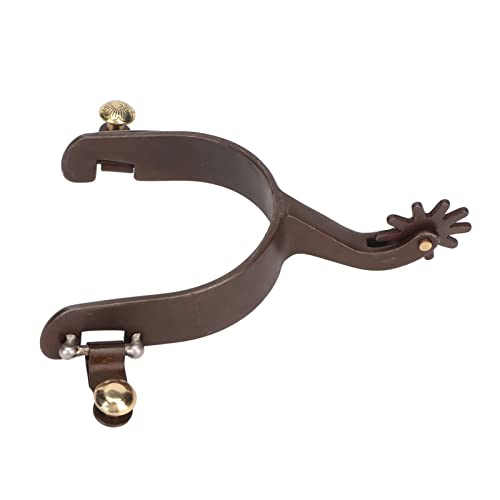 Zerodis 2 Stück Western-Sporen, Edelstahl, Western-Pferdesporen mit Drehbarem Zahnrad, Retro-Bronze, Kohlenstoffarmer Stahl, Pferdesporen mit Drehbarem Zahnrad, Nicht Rostend,