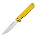 Migliori asce Tomahawk HARNDS Wind Coltello Pieghevole Tascabile Lama in Acciaio Sandvik con Manico G10, Coltello Serramanico Integrato Cuscinetto a Sfere per Caccia, Campeggio, Sopravvivenza(Giallo)