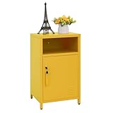 ALBAD Compact Metal Nightstand...
