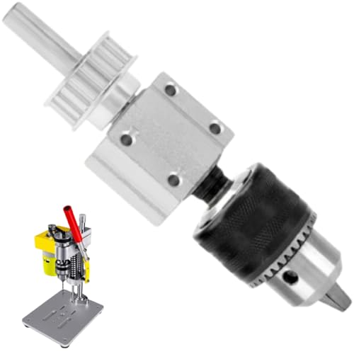 TICFOX Husillo de Taladro de Banco sin Potencia B16,Taladro de Mesa Conjunto de Husillo,Accesorio de Corte para Carpintería DIY,Rodamientos de Doble Brida Husillo de Taladro