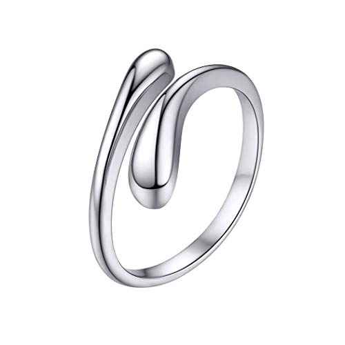 925 Sterling Silver Rings for Men Women, Italian Solid Sterling Silver Ring, Opening Stackable Ring, Come Gift Box, Metal,