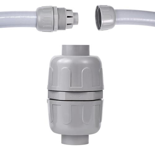 Aandxmok (1Pcs) NPT 3/4 inch Liquid-Tight Connector,PVC Flexible Conduit Double-Ended Connector,Straight 180 Degree,Two-Way Conduit Connector,Electrical Conduit Fittings