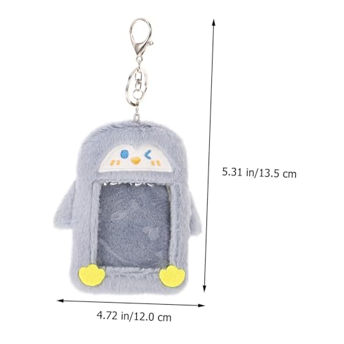 Housse de carte identification en peluche grise pour toute la famille