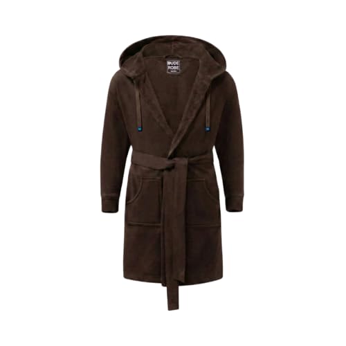 Image of DudeRobe Men's Robe - Hooded TERRY Bath Robe for Men with Pockets | Soft, Comfy Men's Bathrobe from Shark Tank