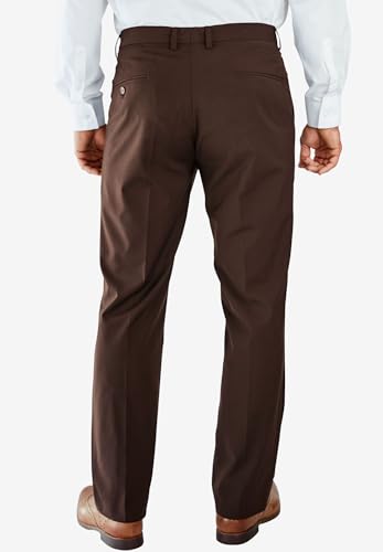 KingSize Men's Big & Tall No Hassle Classic Fit Expandable Waist Double-Pleat Dress Pants2