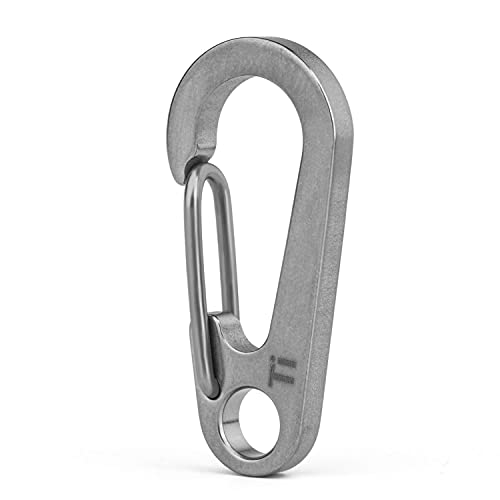 [TISUR] カラビナ 小型 チタン キーホルダー メンズ 軽量 シルバー/L(キーリング含まずのサムネイル