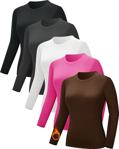 Image of CE' CERDR 3 /5 Pack Womens Tops Long Sleeve Thermal Shirts Basic Tees