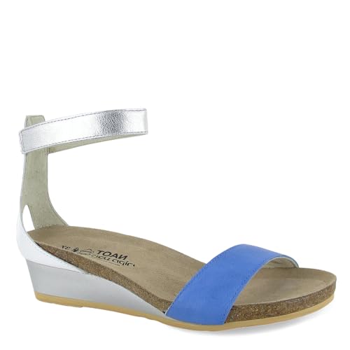 Image of NAOT Pixie Sapphire Blue Leather /White Pearl Leather /Soft Silver Leather EU 41 (US Women's 10) M