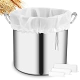 AOOTE Filter Braubeutel,3 Stk 200 Mesh Wiederverwendbar Brew Bag mit Kordelzug, 3 Größen Nylon Hopfenfilter Siebbeutel für Heimbrauen Wiederverwendbare,Obstpresse,Wein,Marmelade,Bier,Braukörner