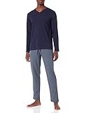 HOM Herren Pyjama Eze - Navy Print - Größe XXL