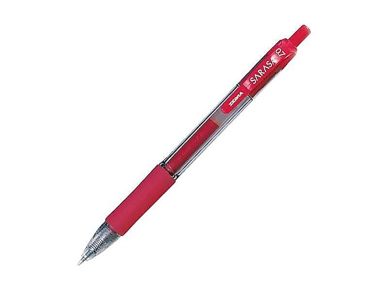 Bolígrafo retráctil Zebra 46830 Sarasa tinta roja docena miniatura 2