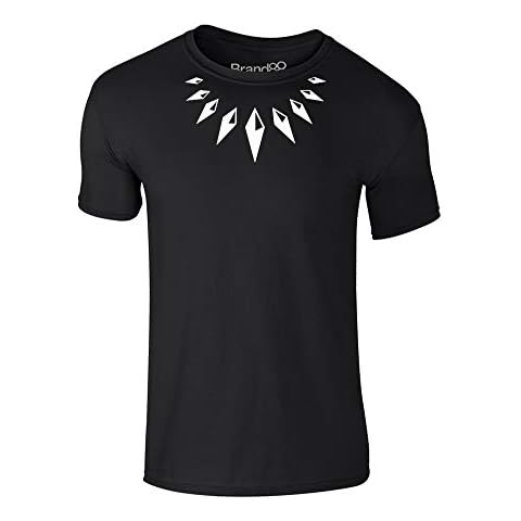 Brand88 Panther Costume, Kids T-Shirt - Black/White 9-11 Years Cover