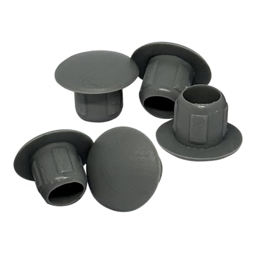 Image of (Pack of 40) Window Gray Plastic Hole Plugs 0.39 inch x 0.24 inch (10 x 6 mm), Drill Hole Cover Caps, Furniture Hole Plug, Screw Hole Plugs