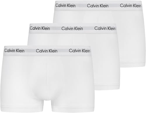 Calvin Klein Calzoncillos bóxer Hombre Pack de 3 Low Rise Trunks Ropa Interior, Blanco (White), M