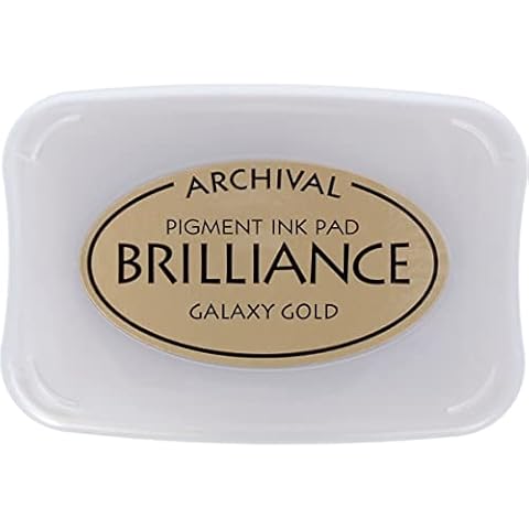 Tsukineko Brilliance Pigment Crafting Ink Pad Galaxy Gold (BR000091) Cover