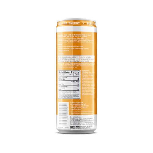 Image of Optimum Nutrition Amino Energy Sparkling Hydration Drink,Electrolytes,Caffeine,Amino Acids,BCAAs,Sugar Free,Peach Bellini,12 Fl Oz,(Packaging May Vary),12 Count (Pack of 2)