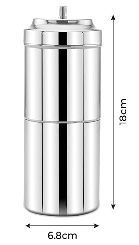 Image of faas South Indian Filter Coffee Maker Stainless Steel Coffee Maker, Drip Coffee Brewer, Madras Kaapi Kappi, Coffee (250ML-3.NO)