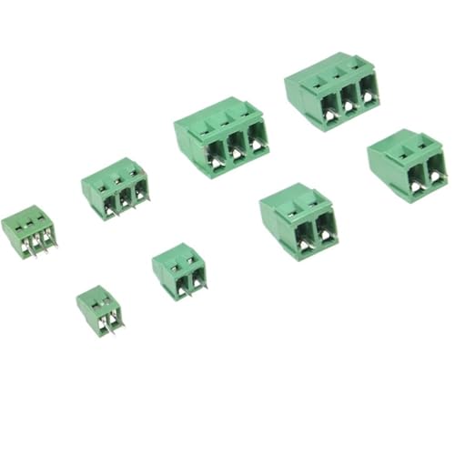 Conector de bloque de terminales KF128 de 5.0mm 3P recto con tornillo duradero, kit de 10