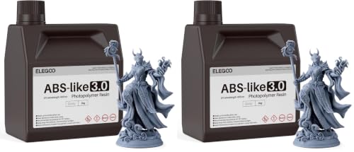 Image of ELEGOO ABS-Like 3.0 3D Printer Resin Grey 2000g (Pack of 2)