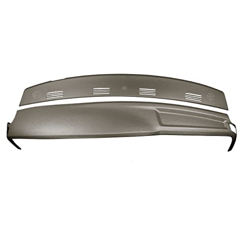 Dashskin American Made Two Piece Molded Dash Cover Cap Compatible With 2002-2005 Dodge Ram (2003-2005 Ram 2500/3500) In Taupe - Easy Cracked Dash Fix #TOP2