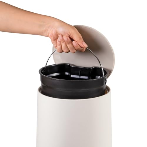 Image of Freelance Portofino ABS Dustbin for Home, Cappuccino 4.3L - Pedal Bin - Silent Lid - For Kitchen /Bathroom /Bedroom /Office /Washroom /Toilet - Small Size Garbage /Waste Basket /Dust Bins /Dust Bin /Trash Can