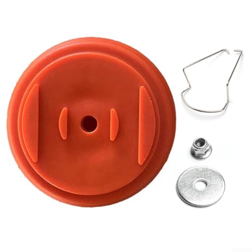 Rasentrimmer Ersatzteil Set | Kunststoffabdeckung + Schutzdichtung + Stahlmutter | Orange