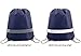 BeeGreen 20 Pieces Navy Blue Drawstring Backpack Bags Wholesale, Reflective String Bag DIY for Women and Men