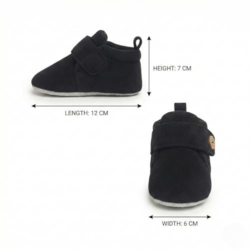 Image of Baby Shoes for Boys & Girls | Baby Boys Shoes | Soft Sole Shoes | Lightweight Breathable Baby Booties | Newborn Shoes (3-12 Months)