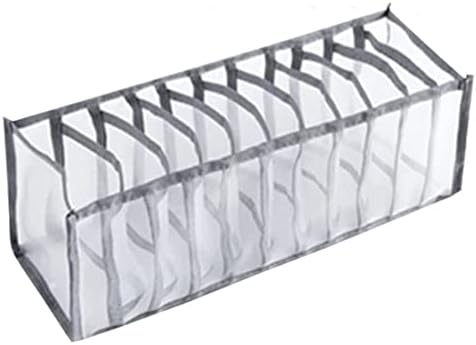 ESHOWY Clothes Drawer Organisers for Pants Jeans Sweaters T-shirts, Foldable Closet Wardrobe Dresser Underwear Sock Bra Compartment Storage Boxes Drawer Divider Organiser (11 grids for socks/1pc)