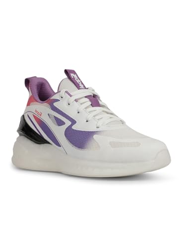 Image of Liberty LEAP7X White Sports Shoes for Men - Memory Foam Lace-Up Sports Wear