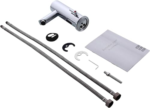 Gangang Infrarot Wasserhahn Bad mit Sensor Automatik Berührungsloser Waschtischarmatur Induktion Badarmatur Armatur Waschbecken Mischbatterie Einhebelmischer für Badezimmer