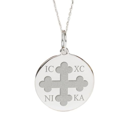Chaine avec pendentif Constantin 24 mm argent 925, collier medaille unisexe style antique
