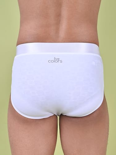 Image of Rupa Colors Modern Solid Brief for Men, Cotton Blend, Regular Fit, Outer Elastic, Pack of 1