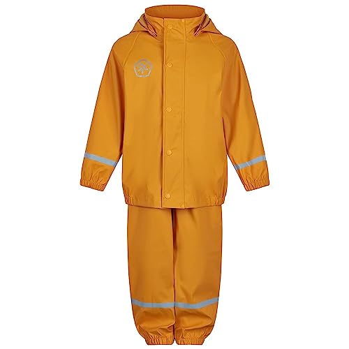 Color Kids Unisex Kinder-Regenjacke, einfarbig, PU, Kadmiumgelb, 128