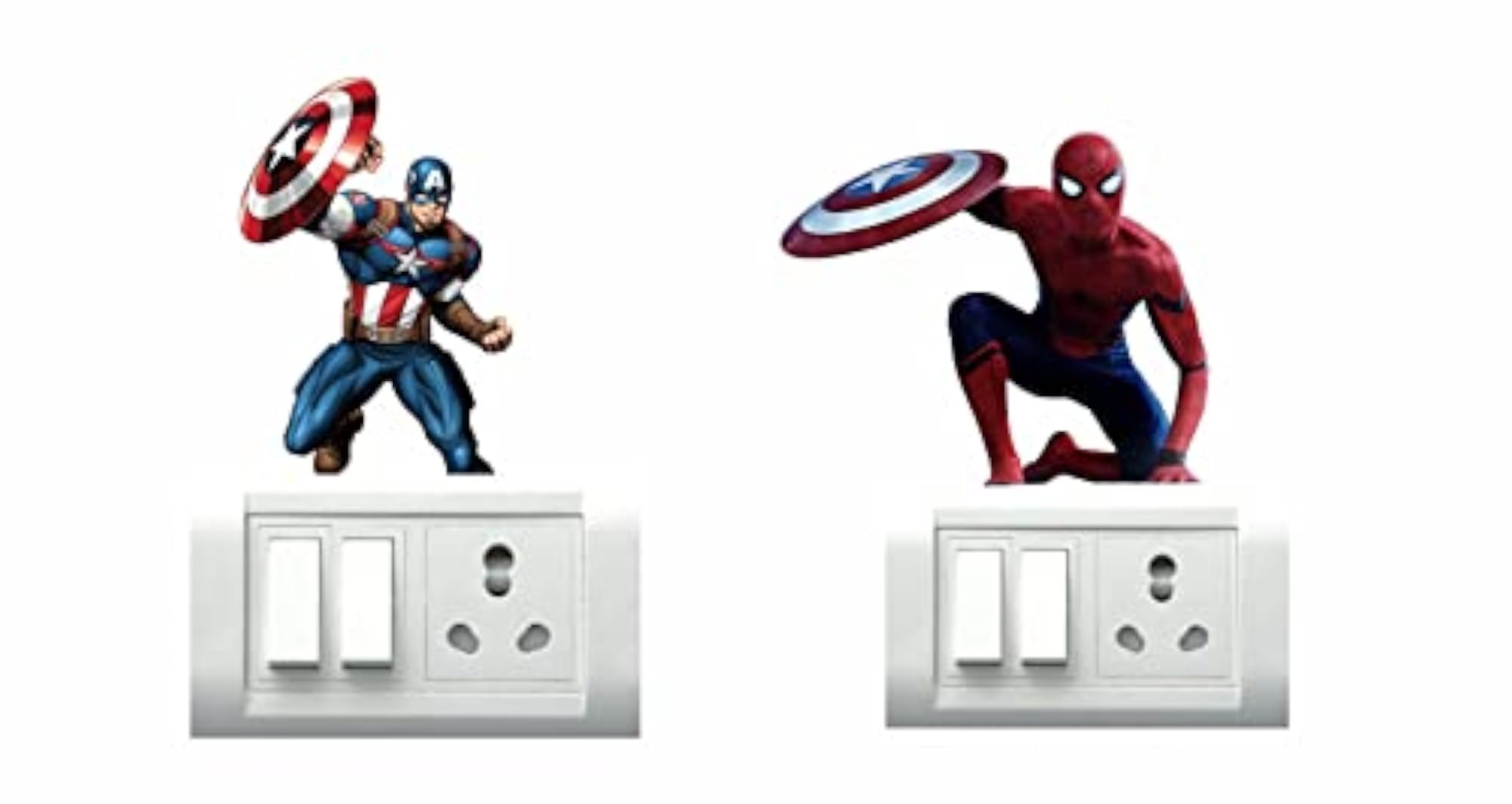 Spiderman Wall Switch Board Sticker, Pack of 8