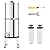 Happybuy Gravity-fed Water Filter System, 2.25G 304 Stainless-Steel Countertop Water Filtration System. Reduces Lead and up to 99% of Chlorine, Equipped with 2 Ceramic Carbon Filters