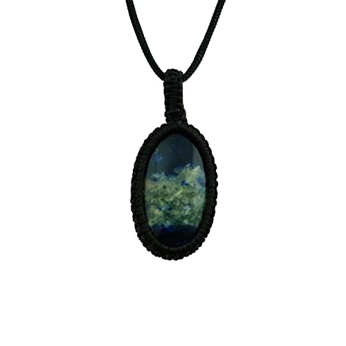 Image of REMEDYWALA Gemstone Macrame Pendant for Reiki & Crystal Healing, Natural Stone