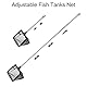 Fischnetz für Aquarien, Fischernetz Teleskopkescher Mini Aquarium Kescher Net mit Ausziehbarem 15-45cm Langem Griff für Betta Aquarium Schwarz