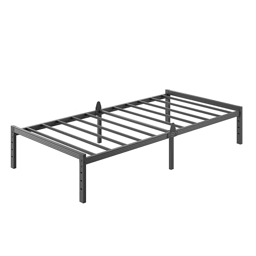 Image of ZIYOO 14 Inch Metal Twin Bed Frame, Mattress Anti-Slip Design | No Box Spring Required, Easy Assembly, Noise-Free, Tools Included, Ideal for Bedrooms, Guest Rooms, Dorms, Hotels & B&Bs