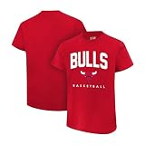 Ultra Game Boys' Arched Plexi Short Sleeve T-Shirt,Chicago Bulls,Team Color,14-16