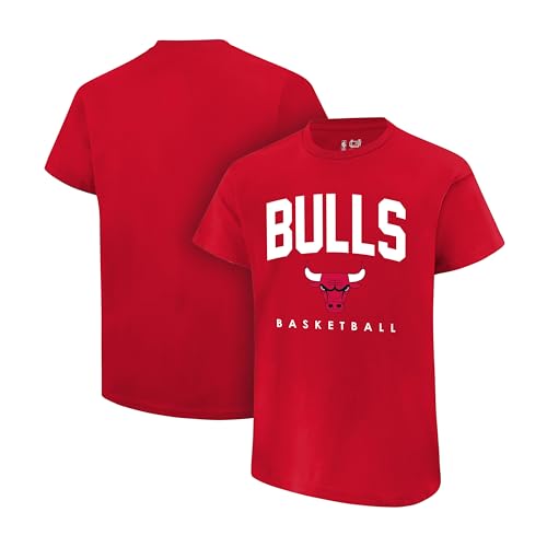Ultra Game Boys' Arched Plexi Short Sleeve T-Shirt,Chicago Bulls,Team Color,8