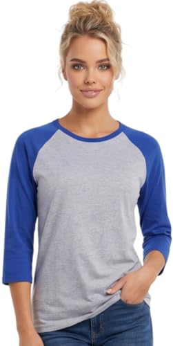 Image of ToBeInStyle Women's Classic Two Color Cotton Baseball T-Shirts