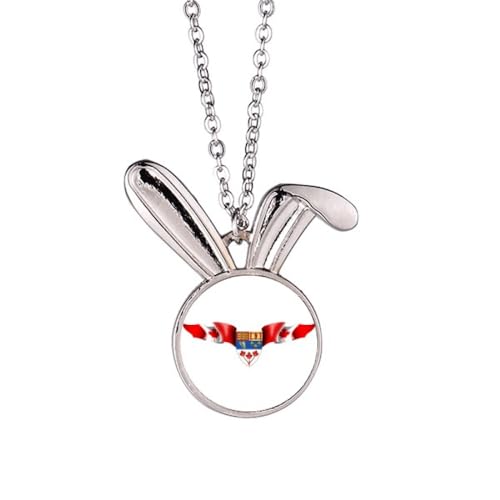 Collier drapeau du Canada lapin un cadeau original pour un proche