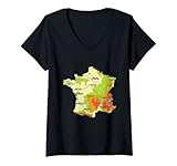 La carte de France avec le t-shirt en relief est le cadeau parfait pour les brother ou les soirées, les anniversaires, Noël ou les fêtes de fin d'année, le t-shirt coloré de France pour homme, la carte d'élévation de la France T-shirt pour femme et enfant