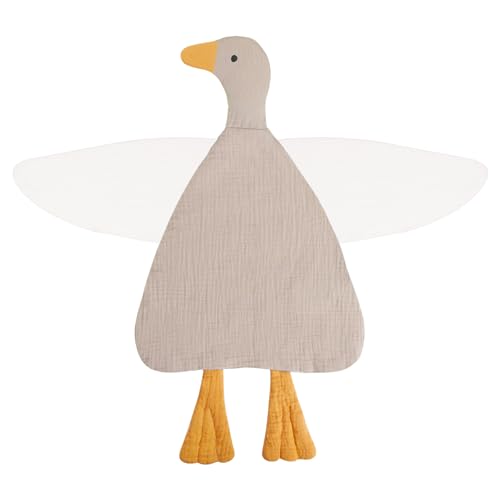 Image of Baby Toys Lovey Blanket Soft Duck Toys for Newborn Essentials 0-6 Months, Sensory Stuffed Animal Security Blanket for Boys and Girls (Duck-Beige)